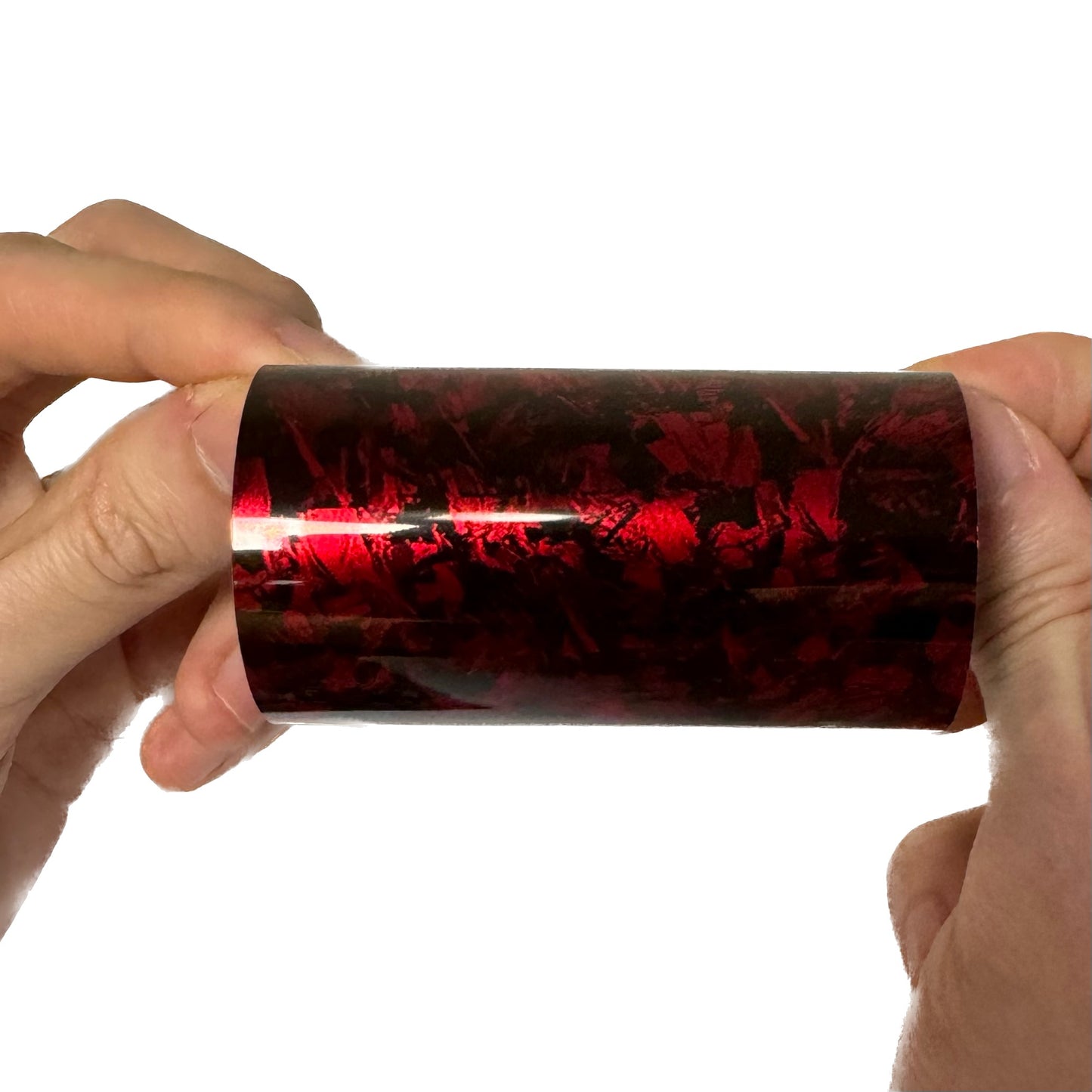 Black Red Forged Carbon Fiber Vinyl Wrap