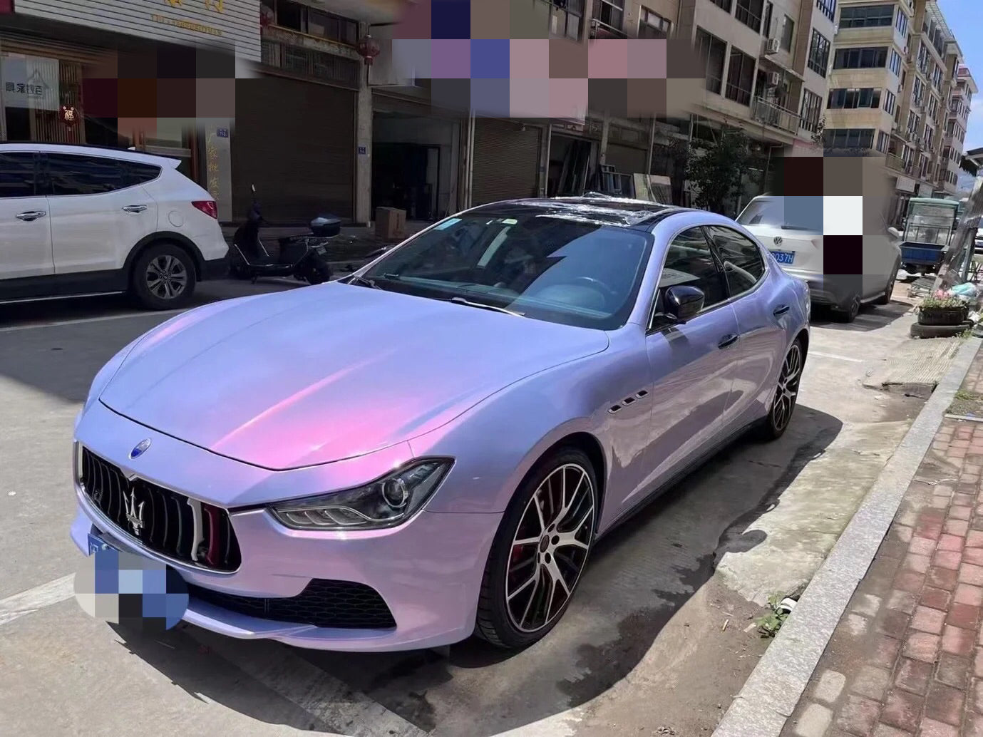 Color Shift Pearl Blue Pink Vinyl Wrap