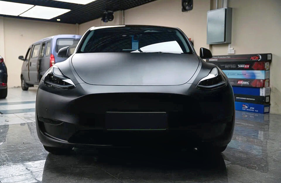 Satin Chrome Metal Black Vinyl Wrap Color Car