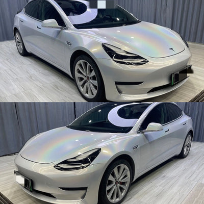 Laser Gloss White Vinyl Wrap Car