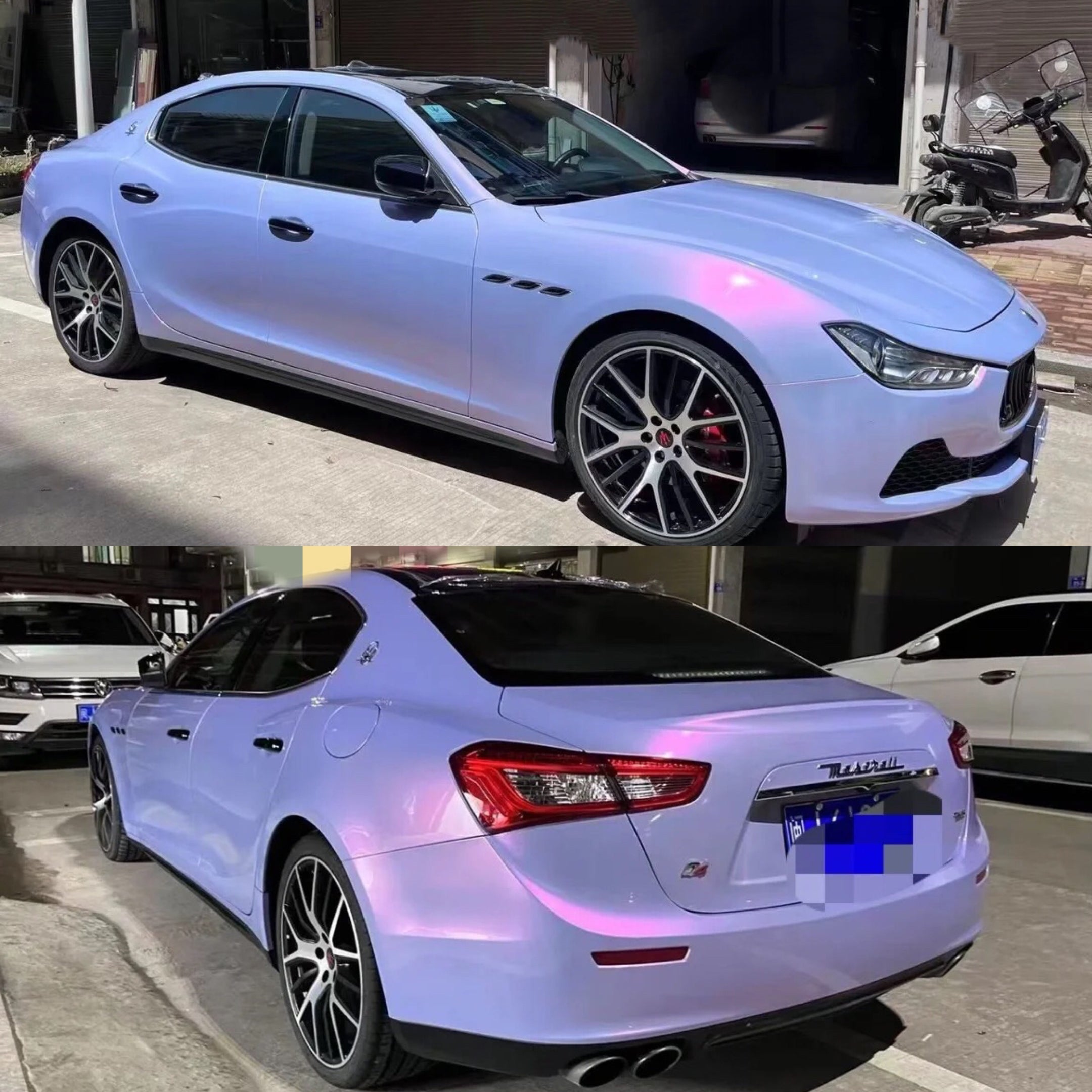 Color Shift Blue Pink Vinyl Car Wrap RAXTiFY