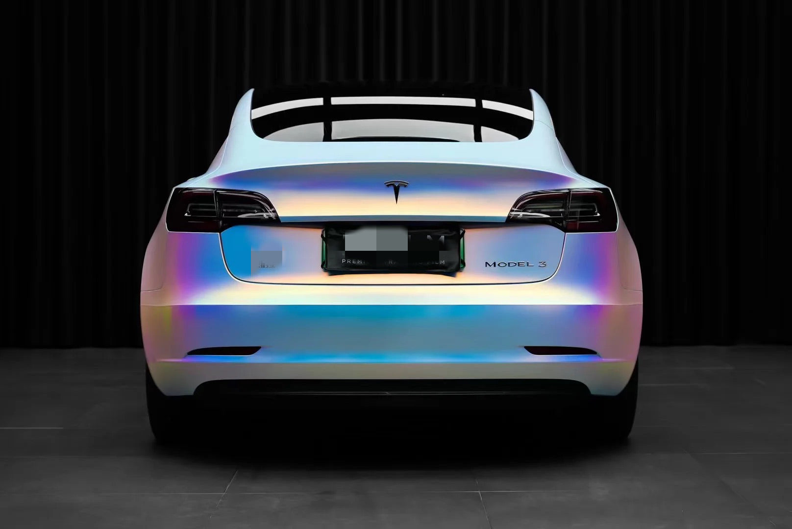 Laser Satin Chrome White Vinyl Wrap Colored
