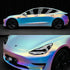 Laser Satin Chrome White Vinyl Wrap Car