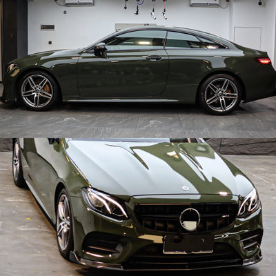 Super Gloss Black Olive Vinyl Wrap Car