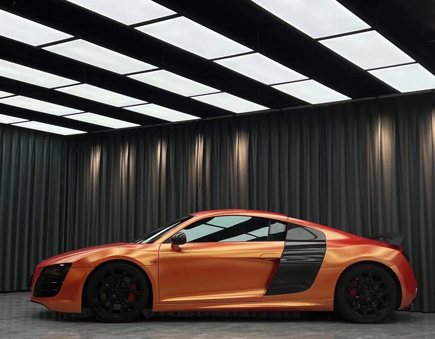 Color Shift Satin Gold Orange Vinyl Wrap
