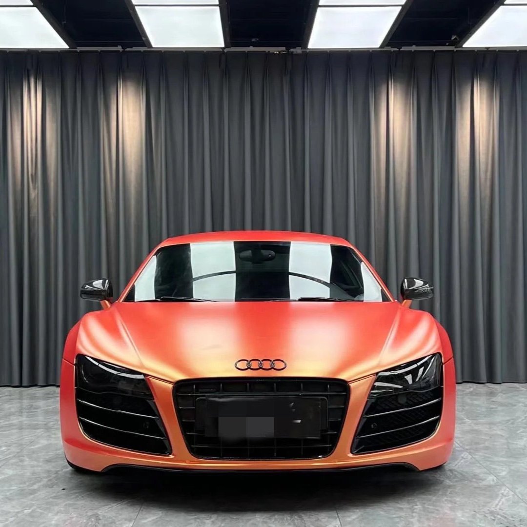Color Shift Satin Gold Orange Vinyl Wrap