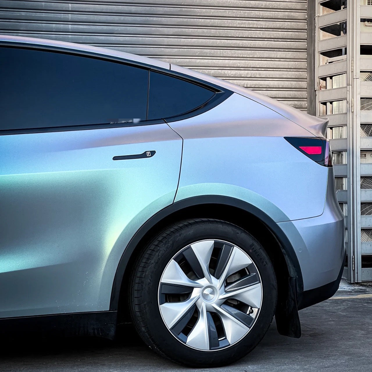 Color Shift Satin Gray Blue Vinyl Wrap