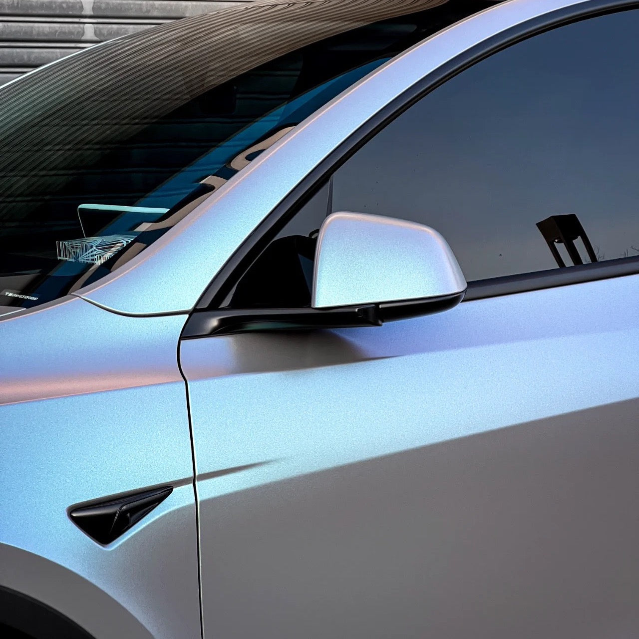 Color Shift Satin Gray Blue Vinyl Wrap