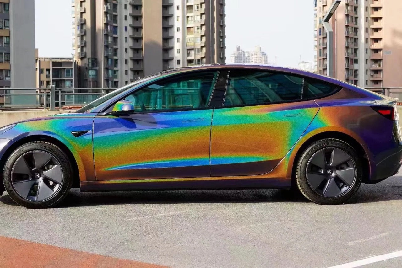 Laser Majestic Dark Gray Vinyl Wrap
