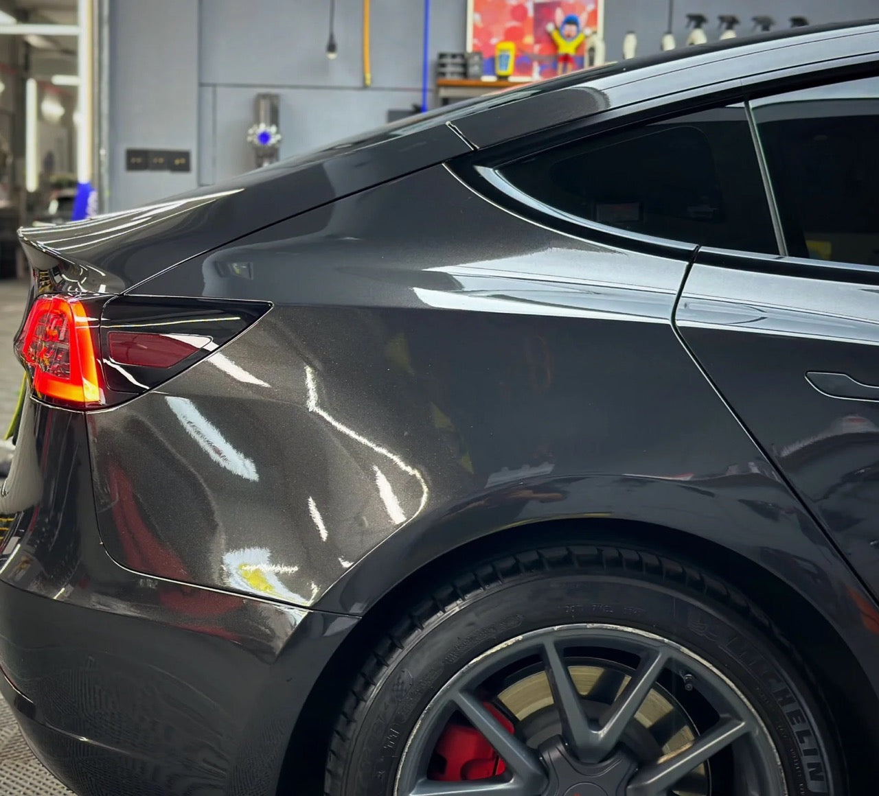 Gloss Metallic Graphite Gray Car Wrap