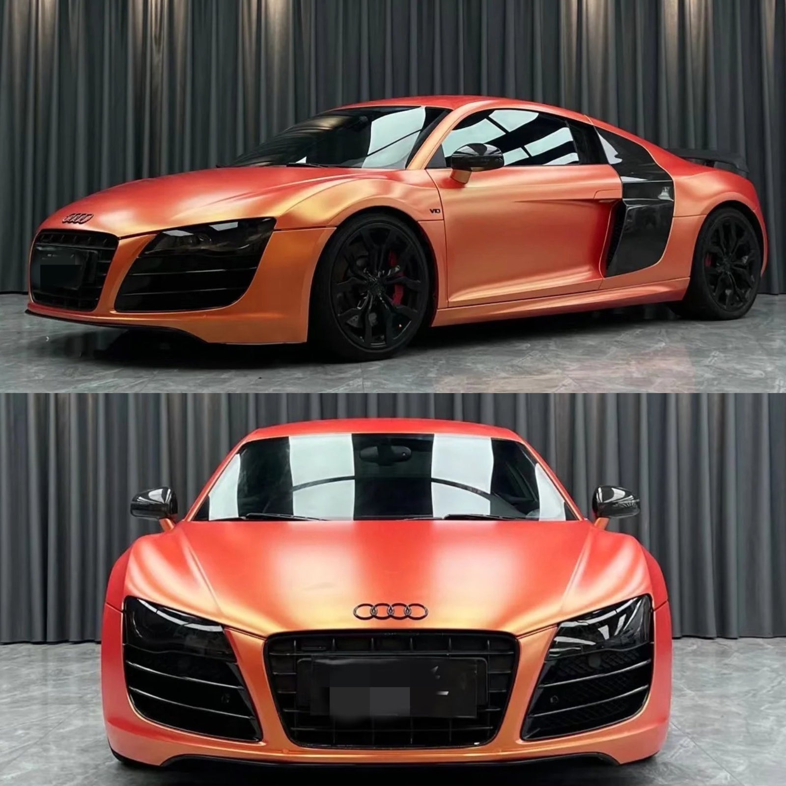 Color Shift Satin Gold Orange Vinyl Wrap