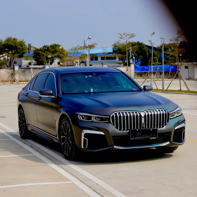 Laser Matte Black Vinyl Wrap BMW