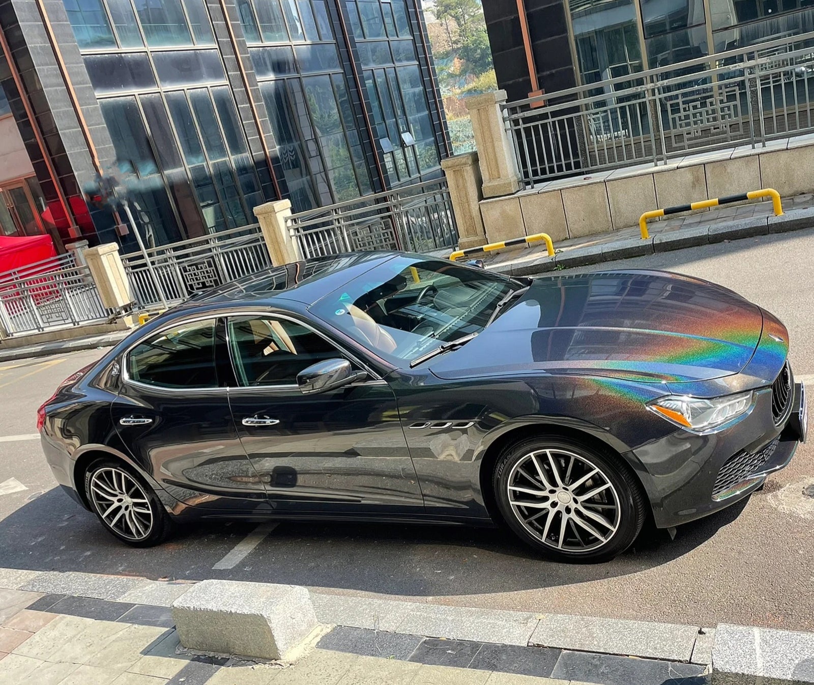 Laser Gloss Black Vinyl Wrap Maserati
