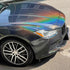 Laser Gloss Black Vinyl Wrap partial