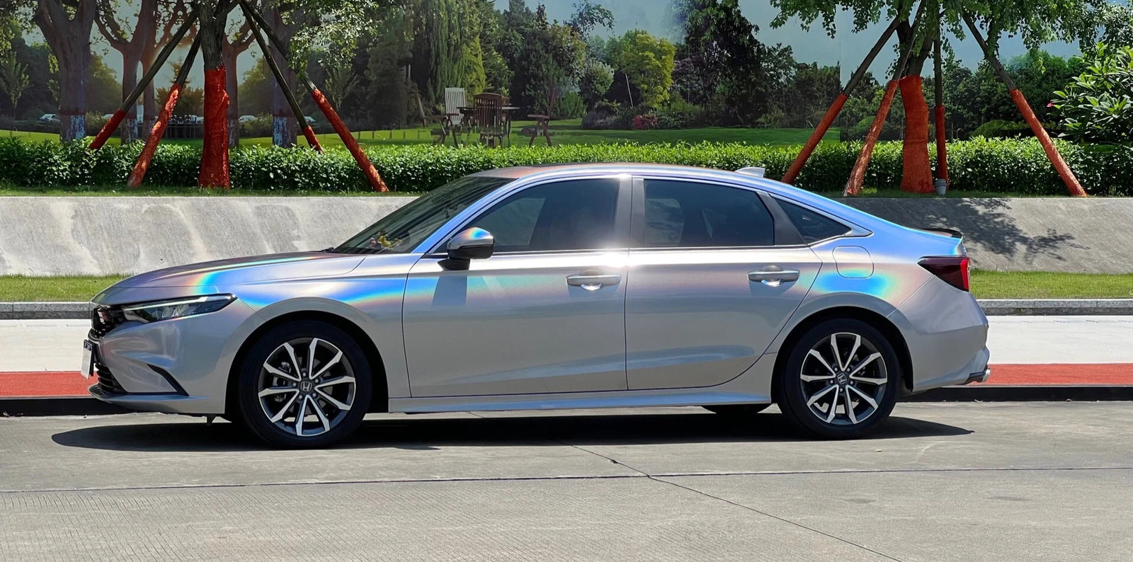 Laser Gloss Silver Vinyl Wrap