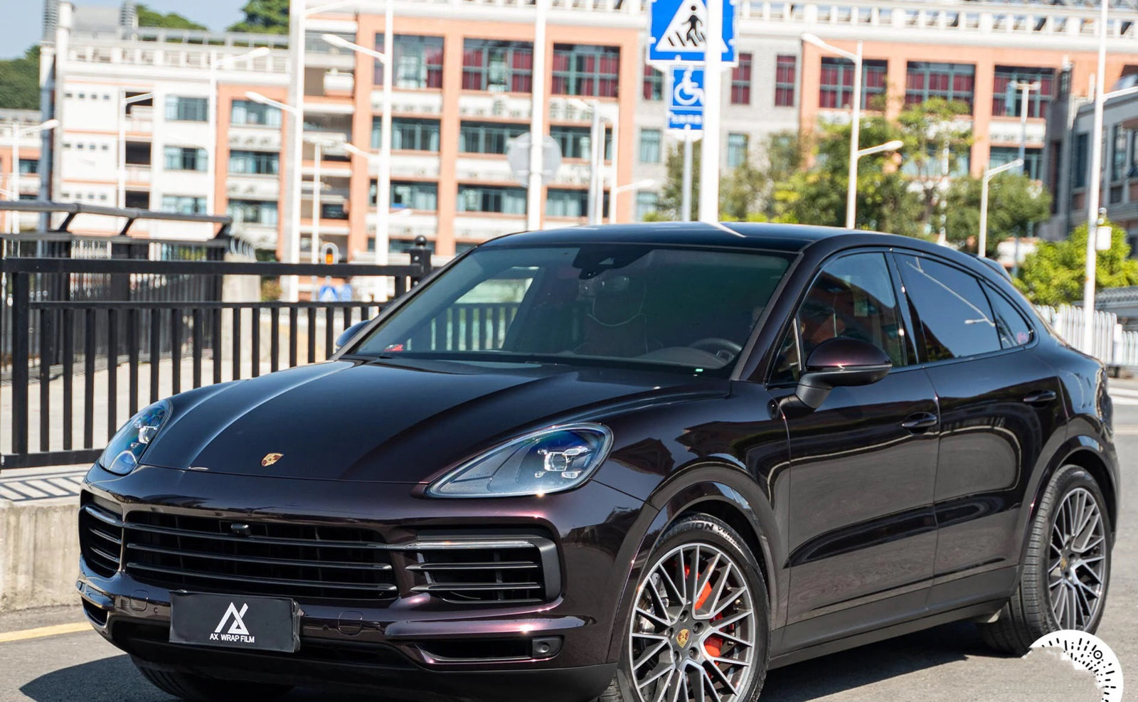 Gloss Metallic Black Red Car Wrap