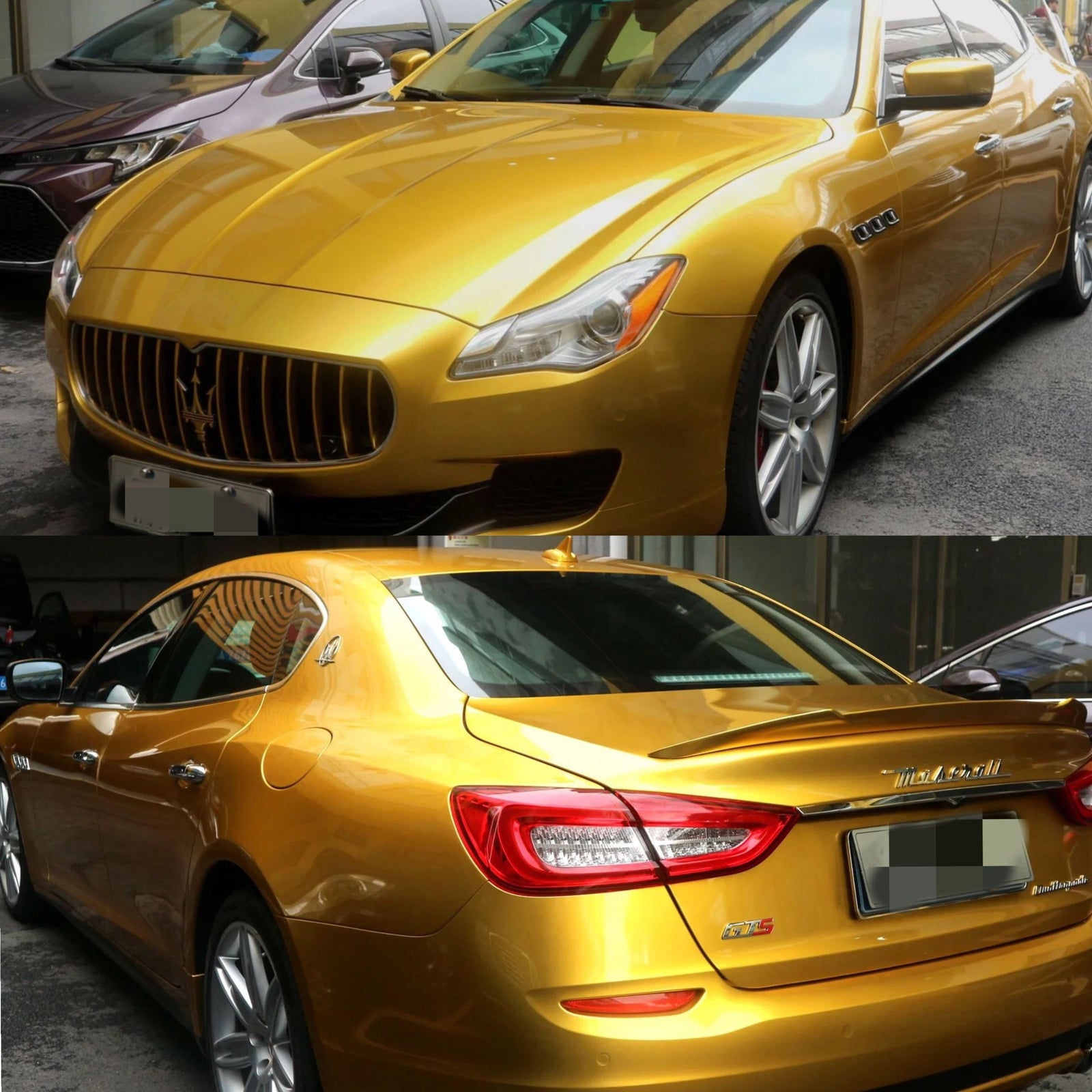 Gloss Metallic Amber Gold Car Wrap Colored