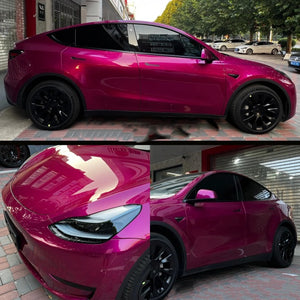 Gloss Metallic Rose Red Vinyl Wrap