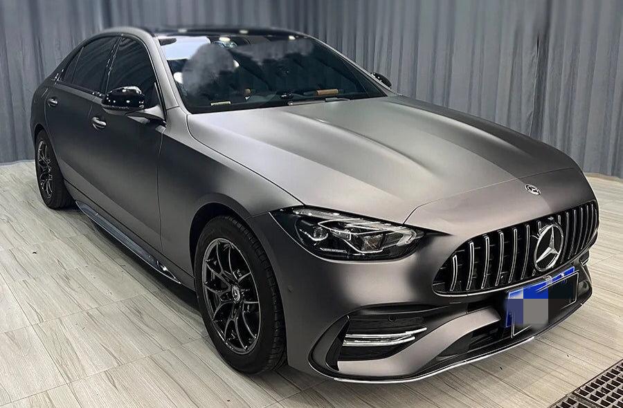Satin Chrome AMG Gray Car Wrap β RAXTiFY
