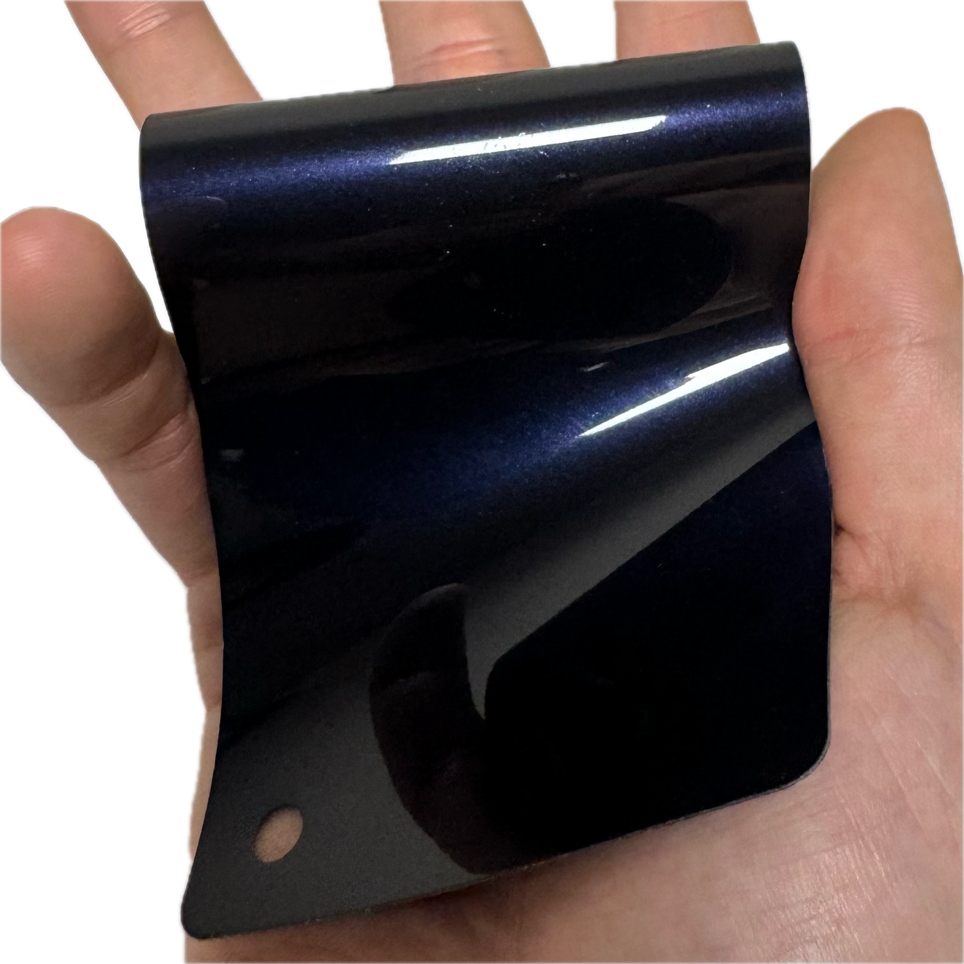 Gloss Metallic Black Blue Car Wrap