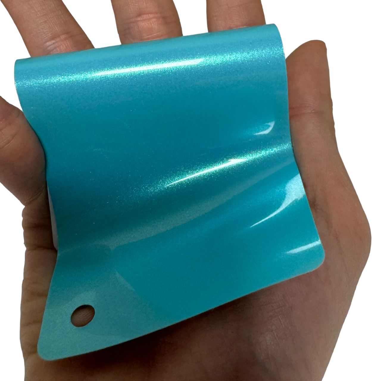 Color Shift Glitter Tiffany Blue Car Wrap