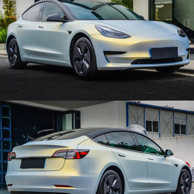 Color Shift Satin Blue Gold Vinyl Wrap