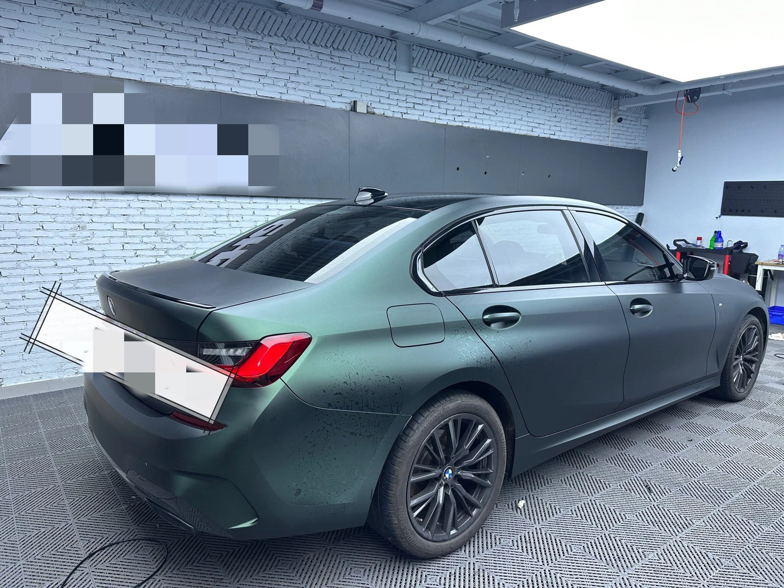 Satin Chrome Hunter Green Car Wrap Vinyl BMW