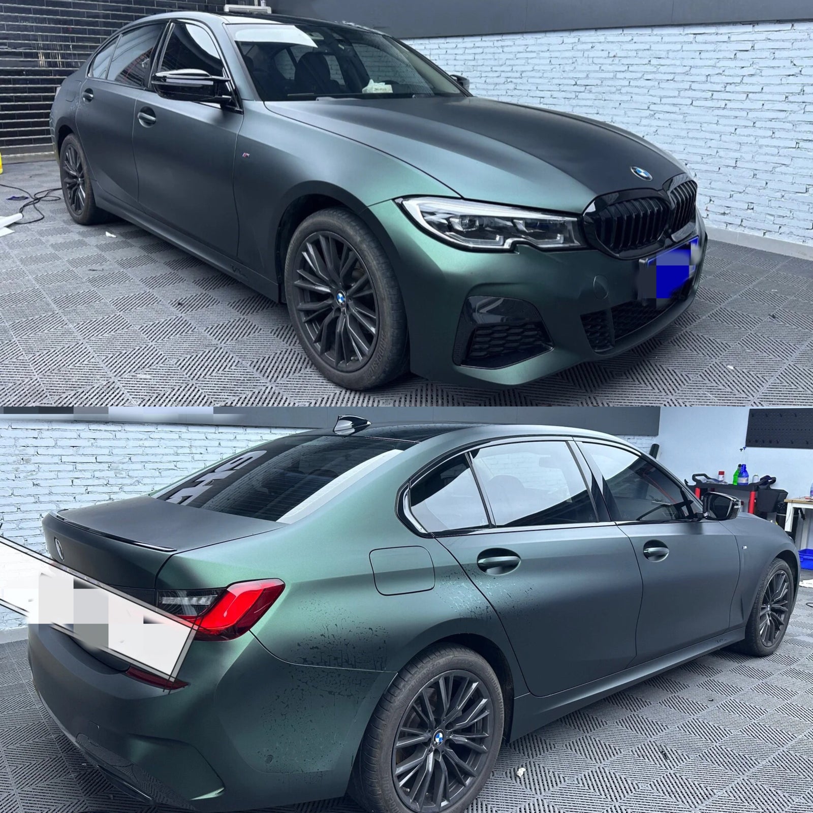 Satin Chrome Hunter Green Car Wrap Vinyl