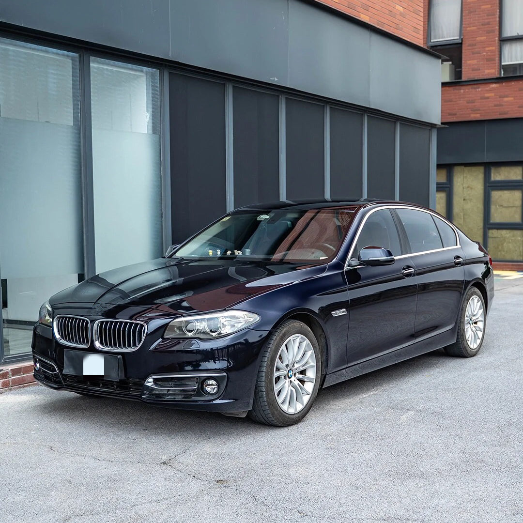 Gloss Metallic Black Blue Car Wrap