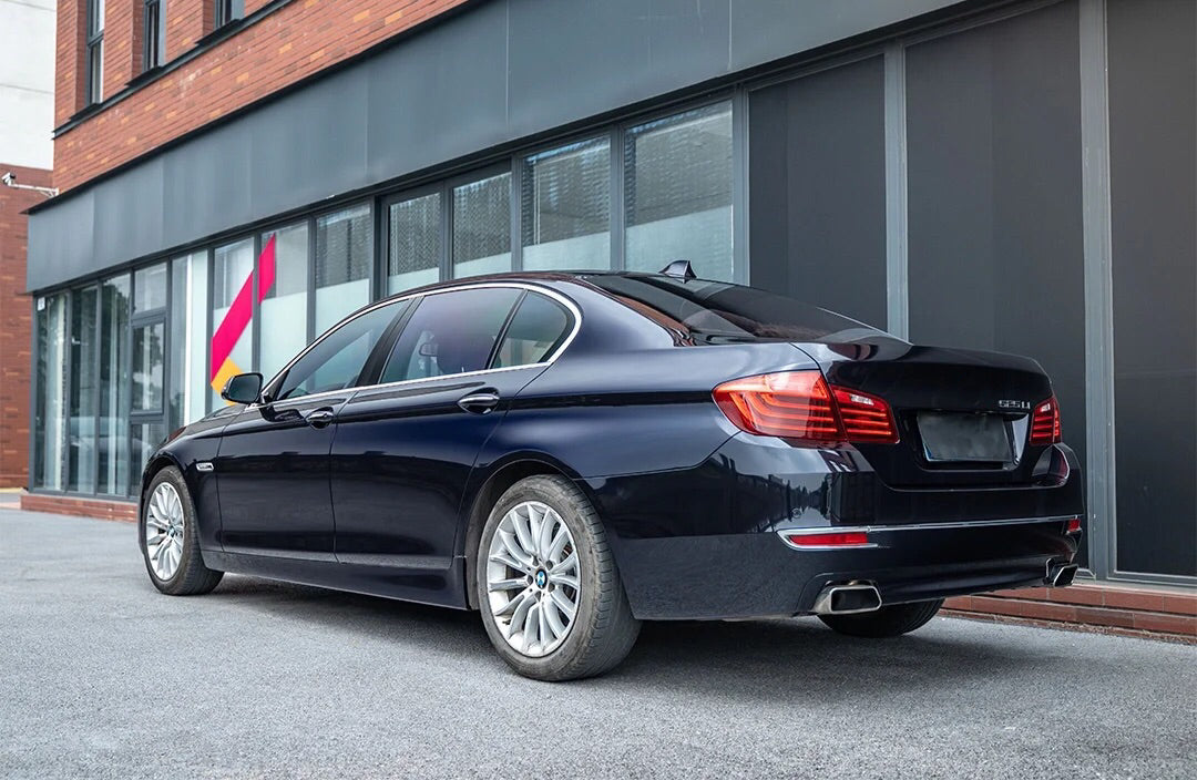 Gloss Metallic Black Blue Car Wrap