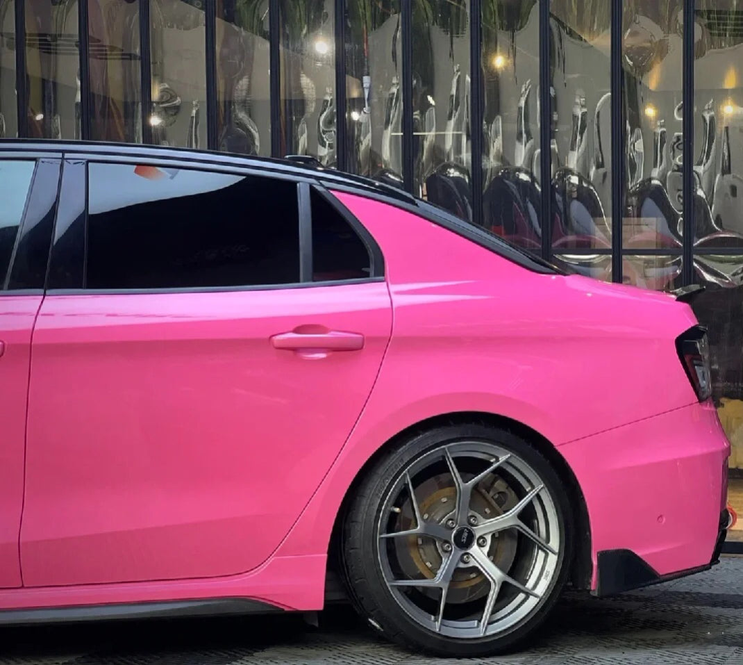 Tesla Super Gloss Pink Car Wrap
