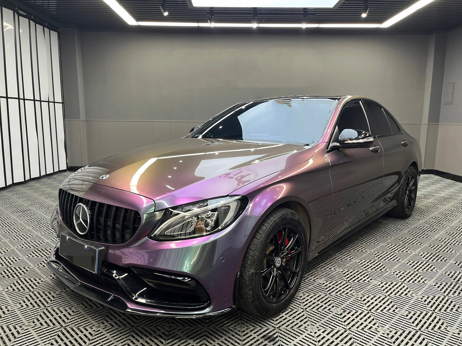Gloss Metallic Gunmetal Purple Car Wrap Vinyl