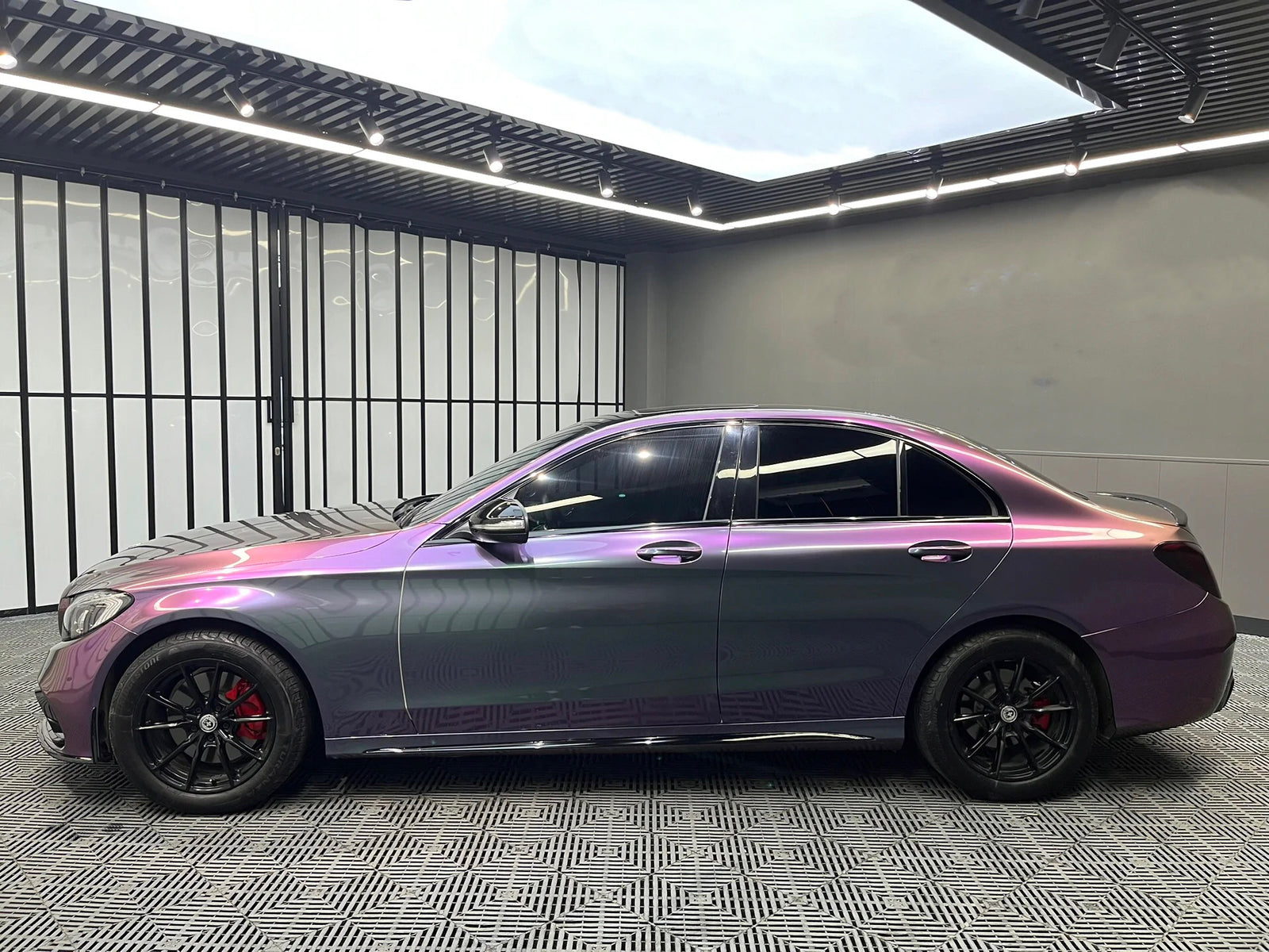 Gloss Metallic Gunmetal Purple Car Wrap Vinyl