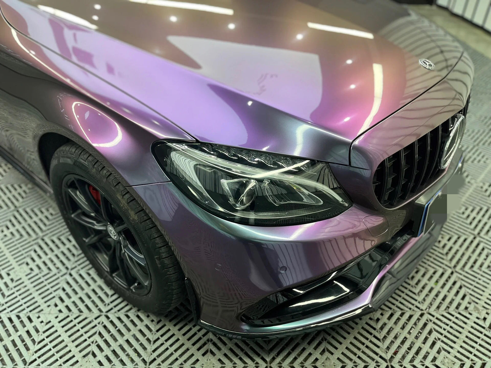 Gloss Metallic Gunmetal Purple Car Wrap
