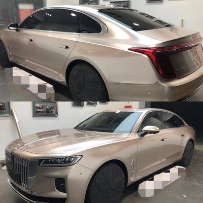 Gloss Metallic Champagne Gold Car Wrap