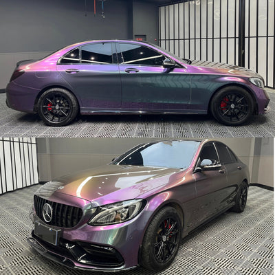 Gloss Metallic Gunmetal Purple Car Wrap