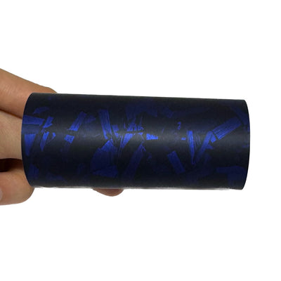 Camouflage Matte Black Blue Forged Carbon Vinyl Wrap