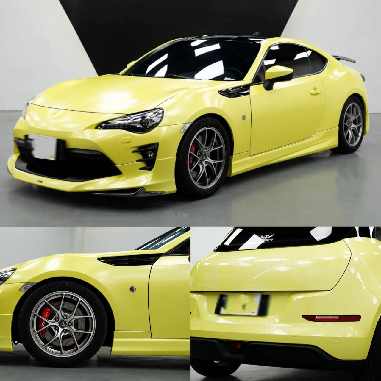 Super Gloss Light Lemon Yellow Vinyl Wrap Car