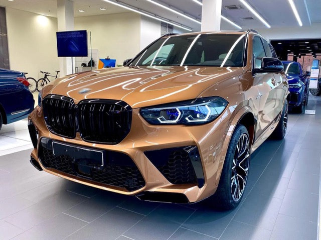 Gloss Metallic Caramel Brown Vinyl Wrap BMW