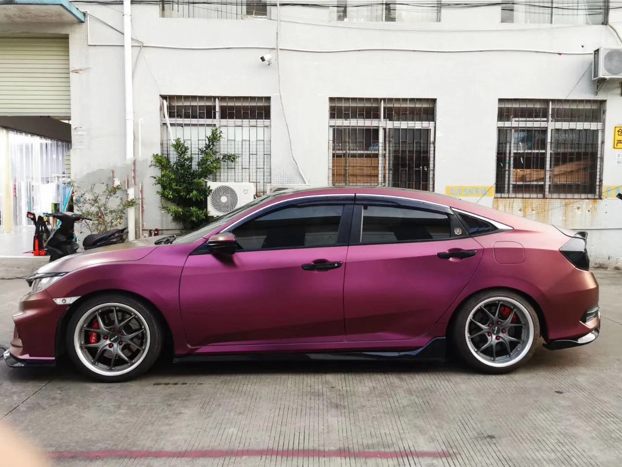 Color Shift Diamond Brown Red Vinyl Wrap
