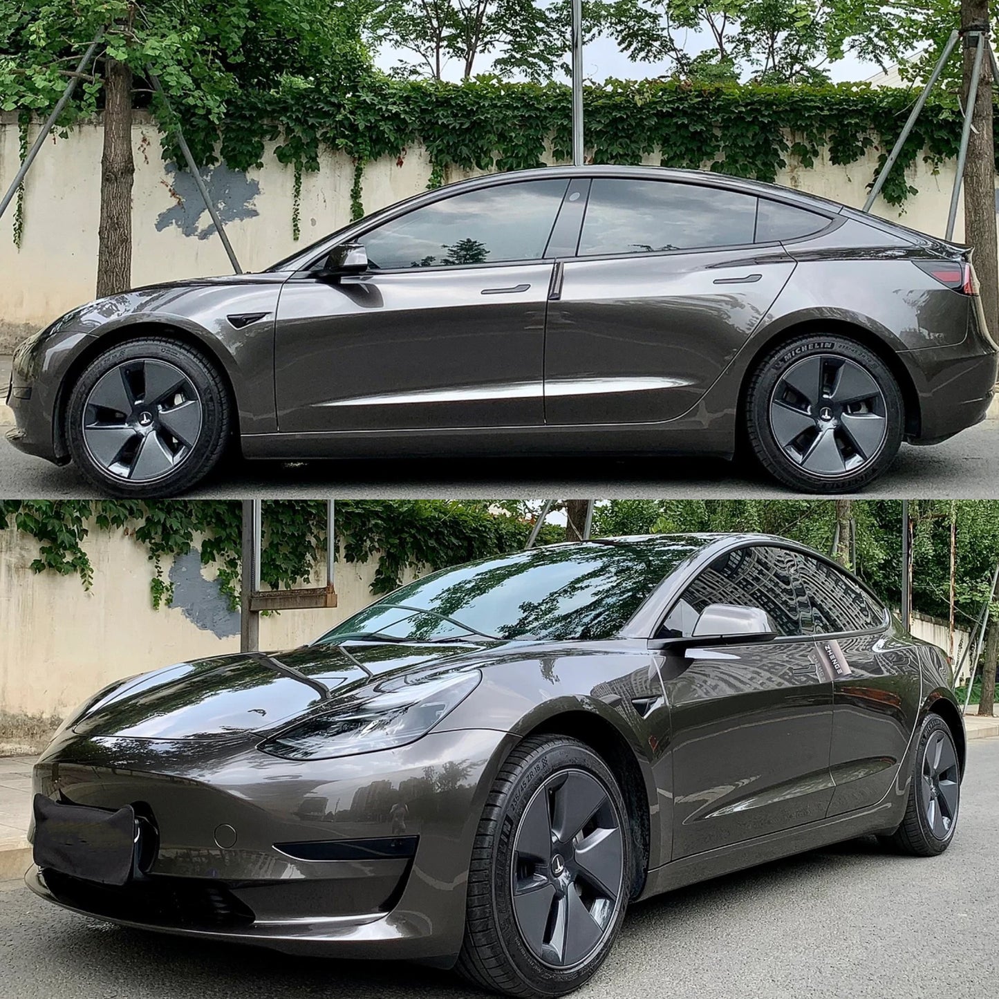 Gloss Metallic Liquid Brown Car Wrap