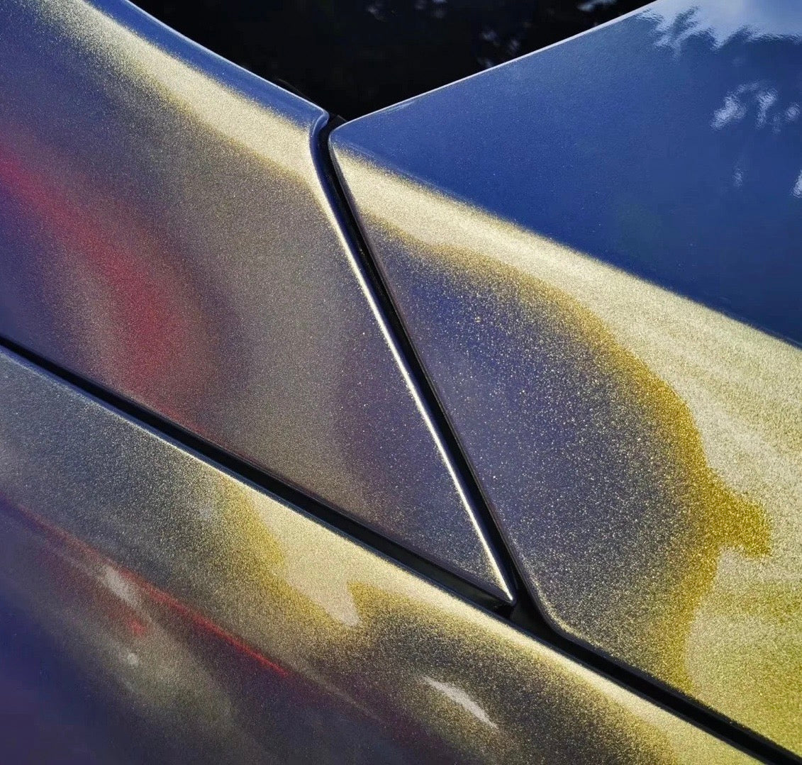 Color Shift Metallic Gray Gold Vinyl Wrap Vehicle