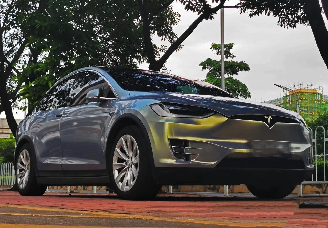 Color Shift Metallic Gray Gold Vinyl Wrap Material