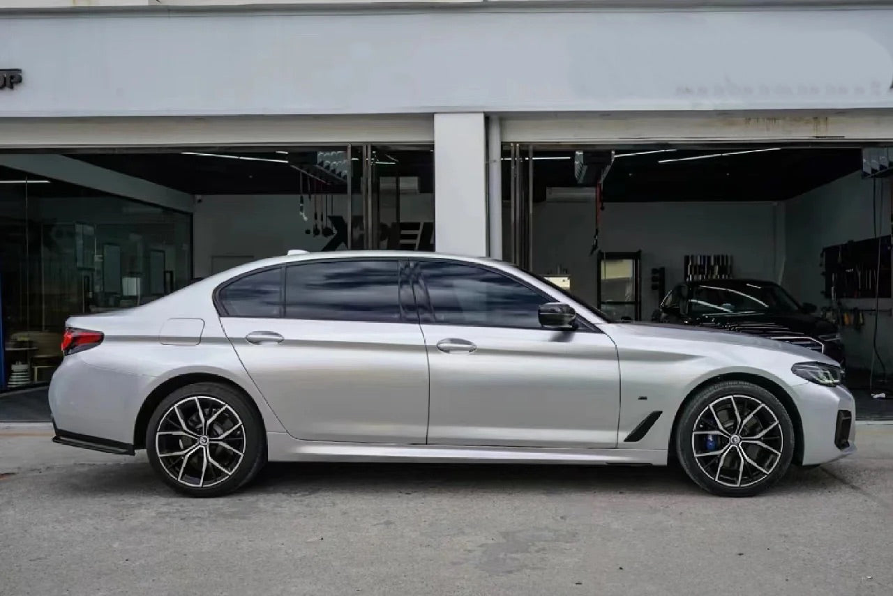 Gloss Metallic Titanium Silver Car Wrap