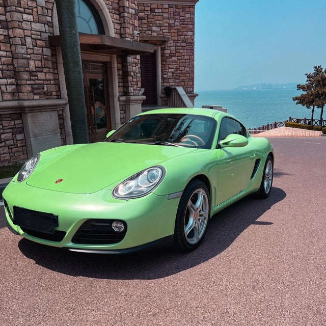 Gloss Metallic Light Green Vinyl Wrap Car