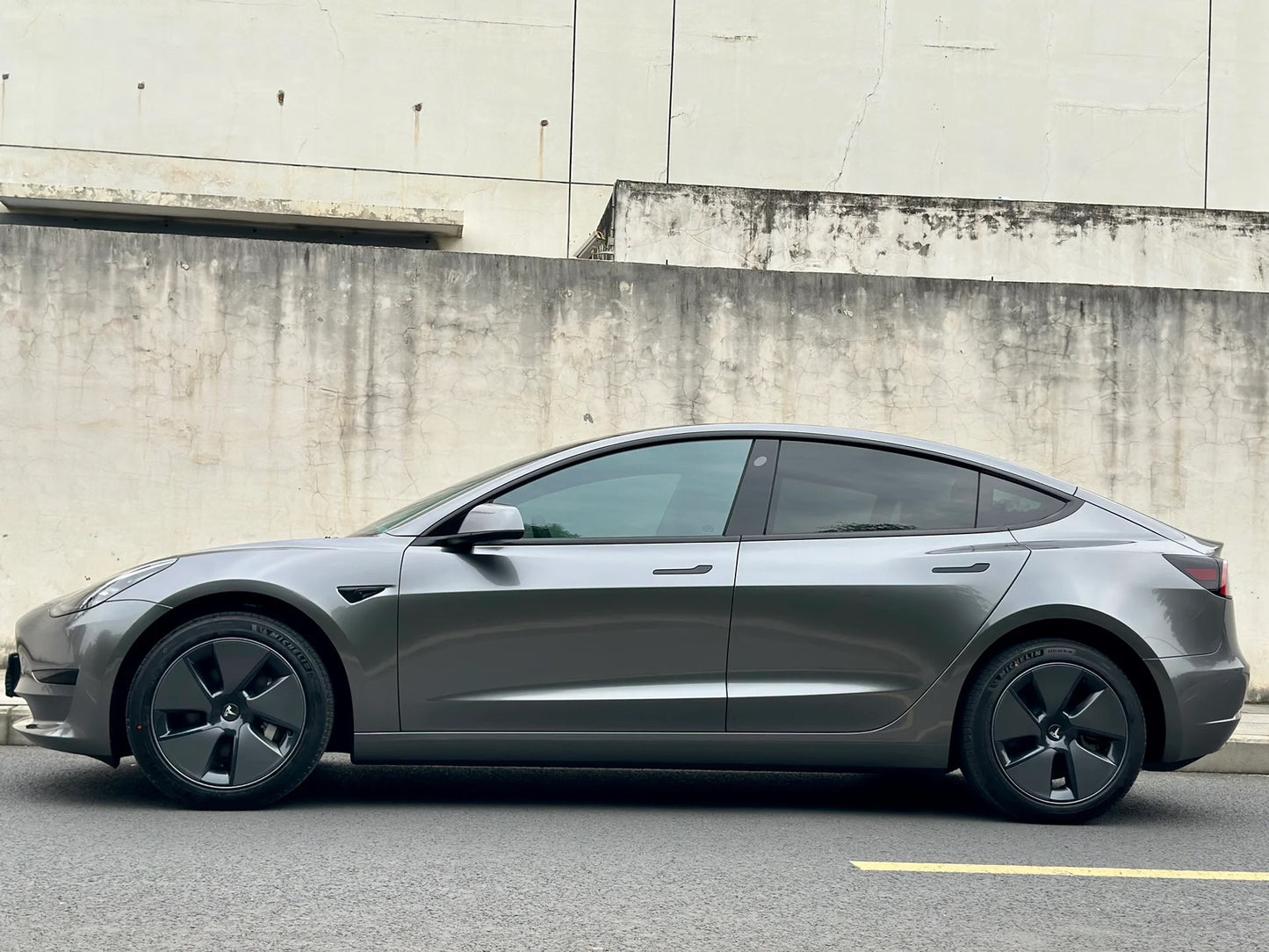 Gloss Metallic Gunmetal Gray Car Wrap