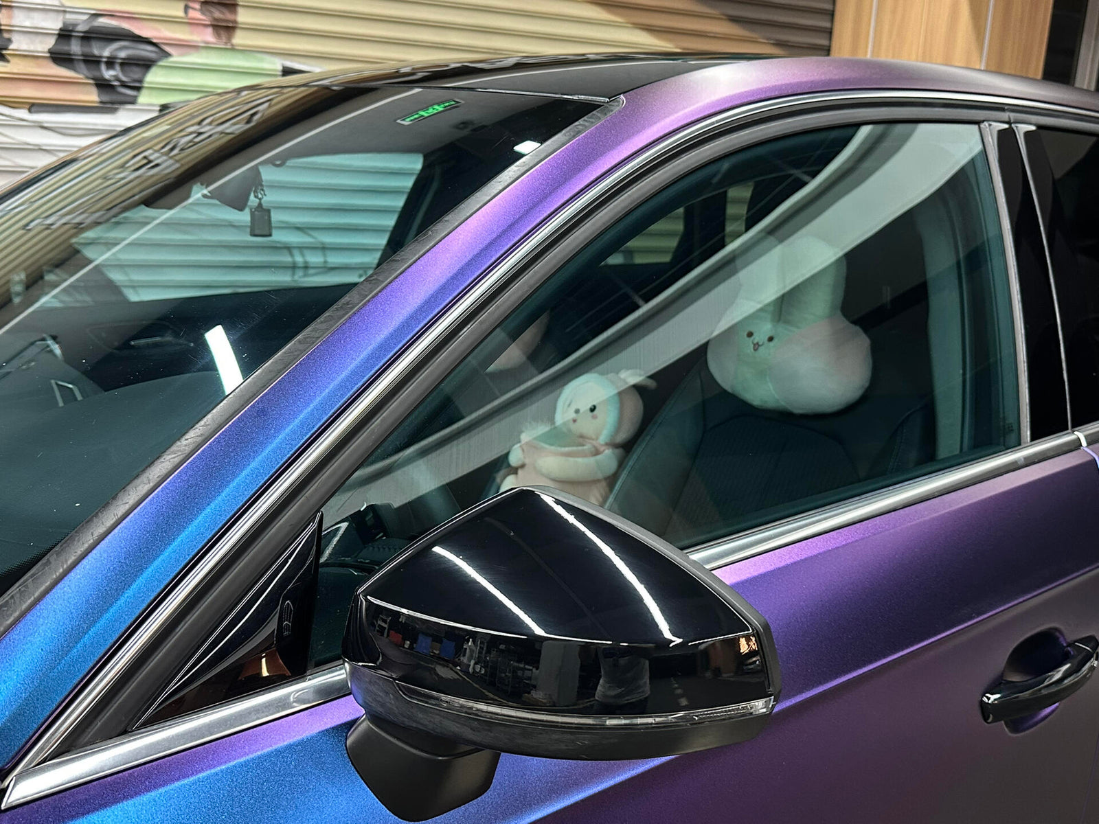 Color Shift Satin Purple Red Vinyl Wrap Car