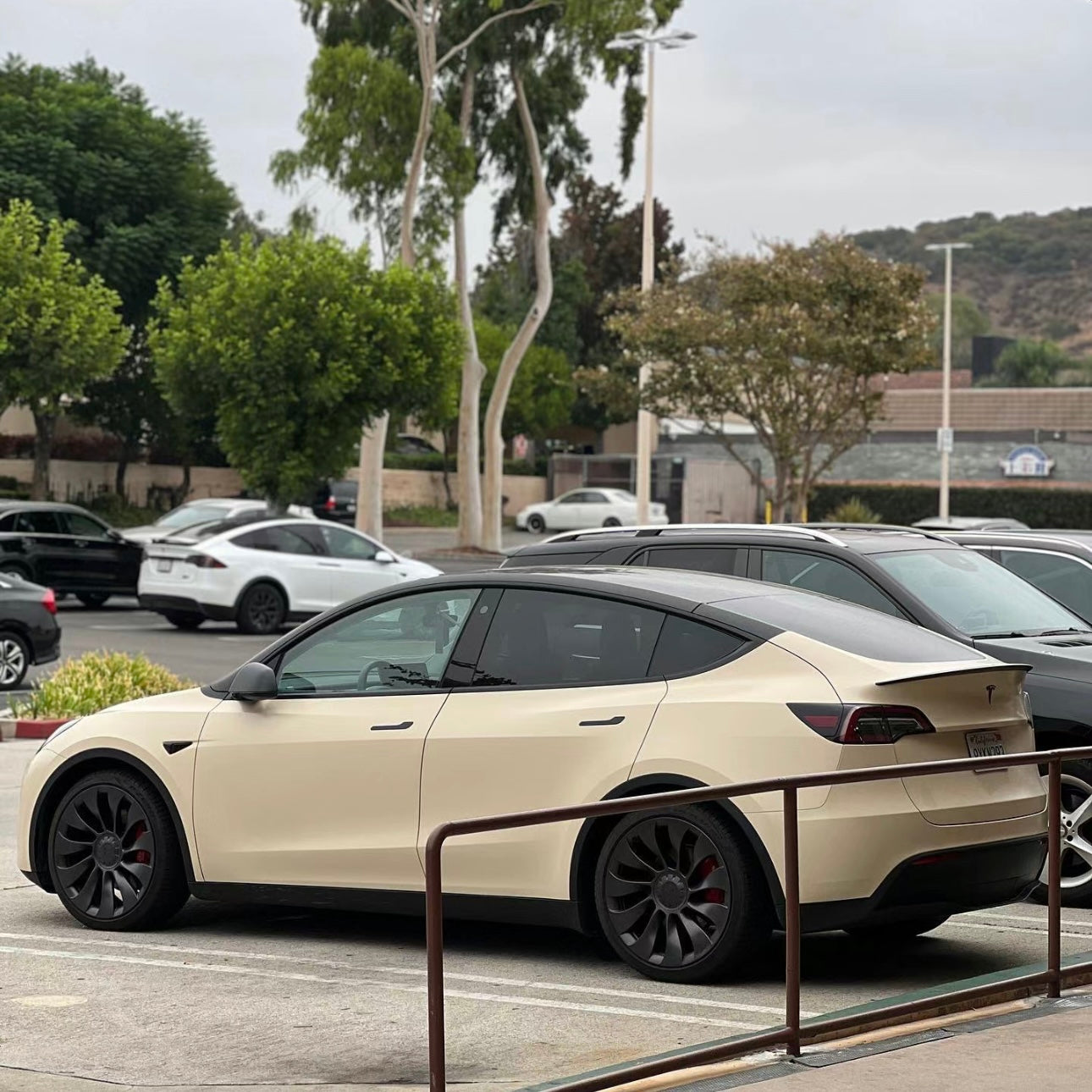 Matte Tan Yellow Vinyl Wrap Car
