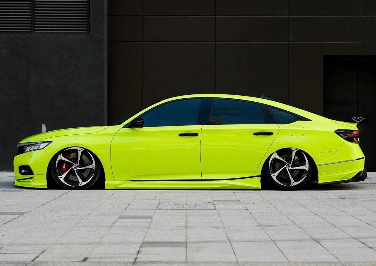 Gloss Chartreuse Yellow Vinyl Wrap Vehicle