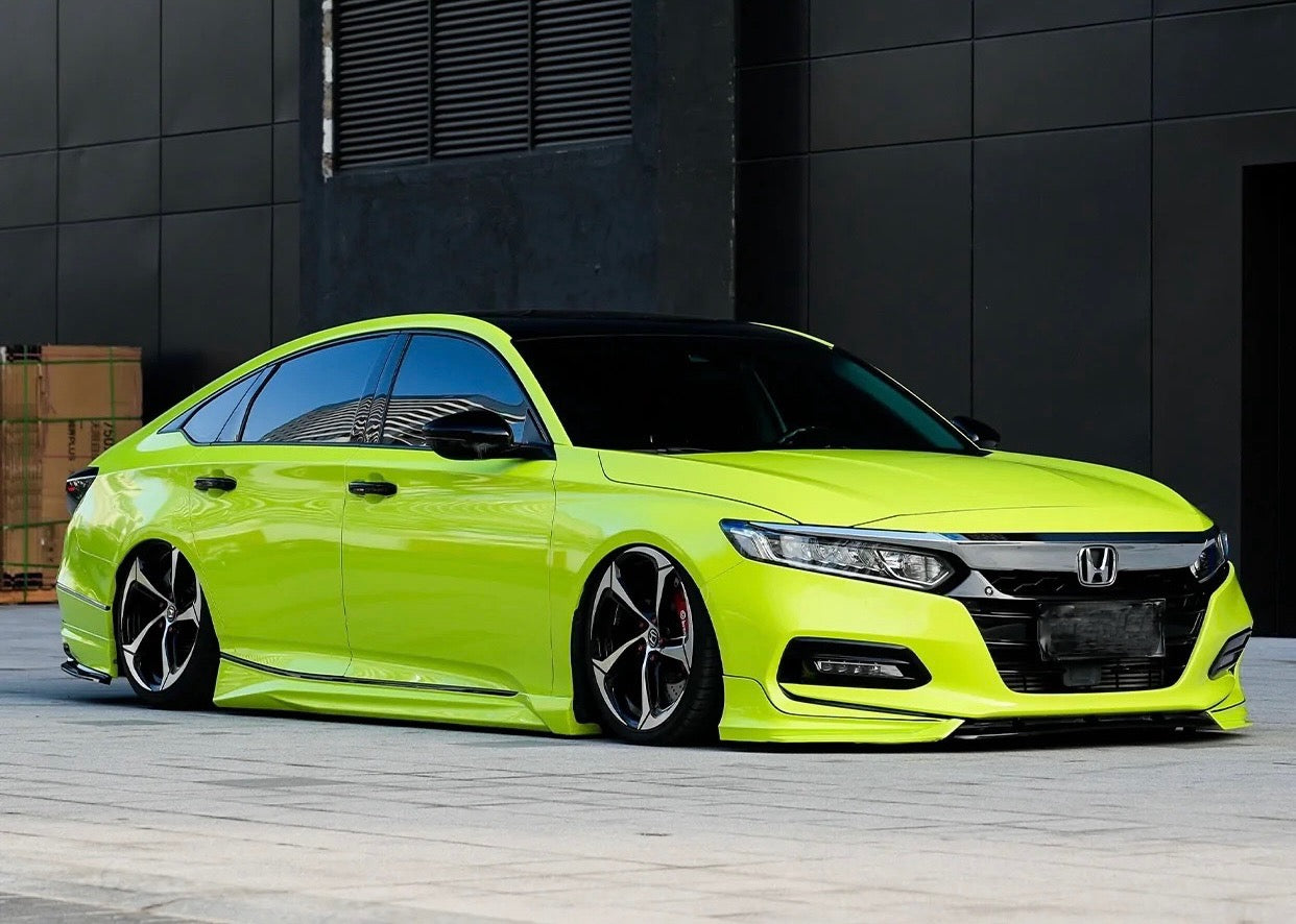 Gloss Chartreuse Yellow Vinyl Wrap Car
